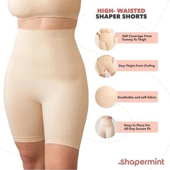 Empetua® by SHAPERMINT NIP $44 High-Waisted Shaper Short - Picture 3 of 4